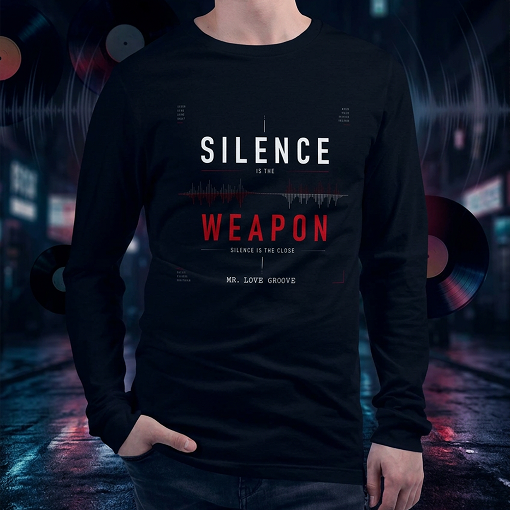 Silence Is the Weapon — Premium Mr. Love Groove Long-Sleeve T-Shirt